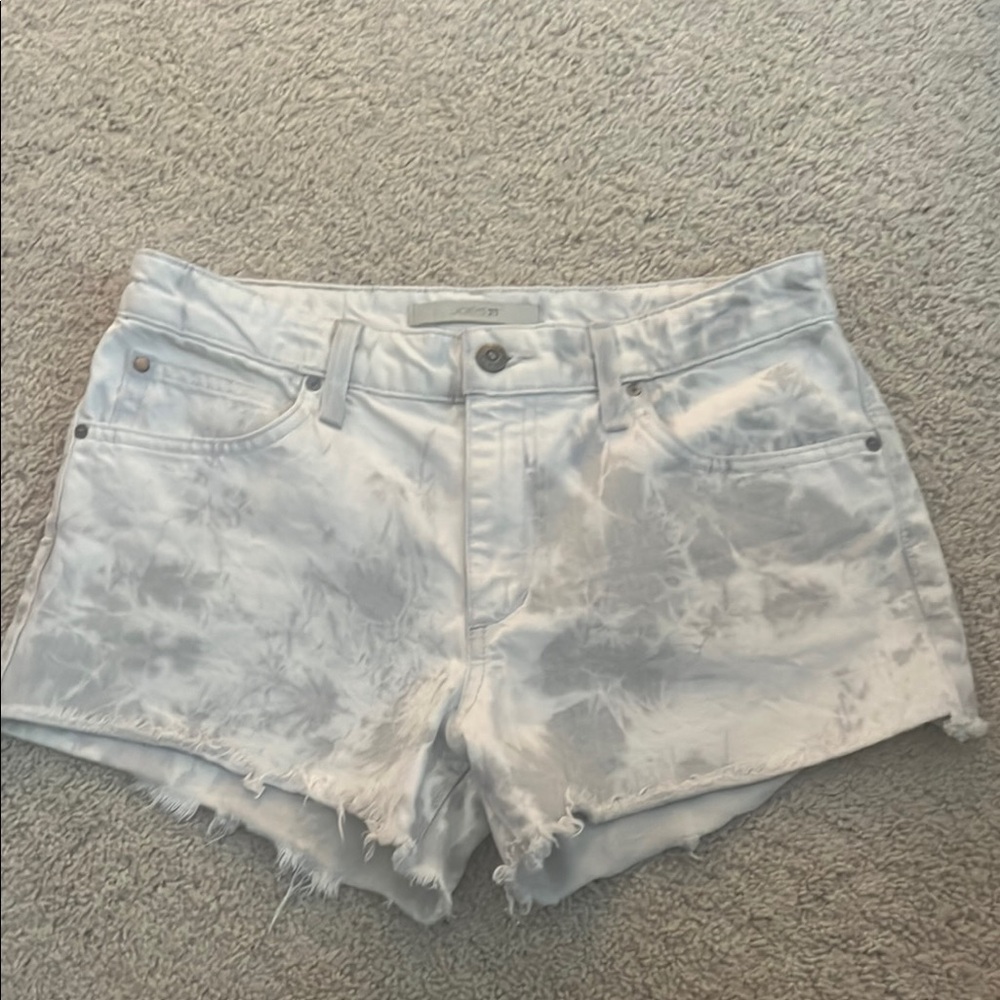 Joe's Jeans White Jean Shorts Frayed Hem Casual